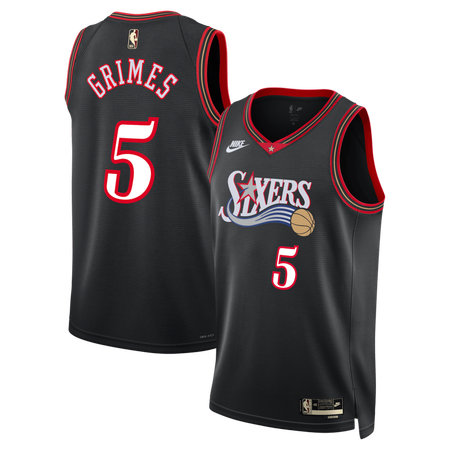 Youth Philadelphia 76ers #5 Quentin Grimes Nike Black Classic Edition Jersey