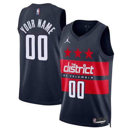 Men's Washington Wizards Navy 2024/25 Swingman Statement Edition Custom Jersey