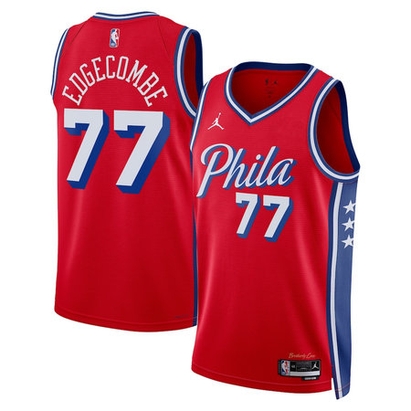 Women's Philadelphia 76ers #77 V. J. Edgecombe Red Swingman Statement Edition Jersey