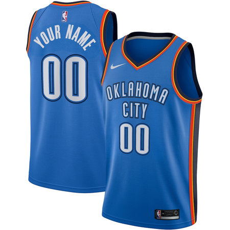 Men's Oklahoma City Thunder Blue Swingman Icon Edition Custom Jersey