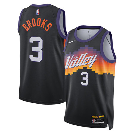 Men's Phoenix Suns #3 Dillon Brooks Nike Black 2025/26 Swingman City Edition Jersey
