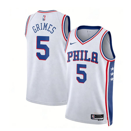 Women's Philadelphia 76ers #5 Quentin Grimes White 2022/23 Swingman Association Edition Jersey