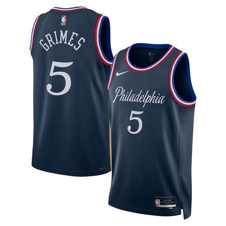 Women's Philadelphia 76ers #5 Quentin Grimes Nike Navy 2025/26 Swingman City Edition Jersey