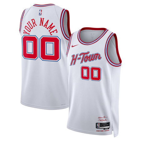 Men's Houston Rockets NIke White 2025/26 Swingman City Edition Custom Jersey
