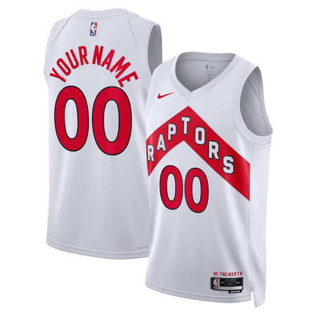 Men's Toronto Raptors Nike White Swingman Association Edition Custom Jersey
