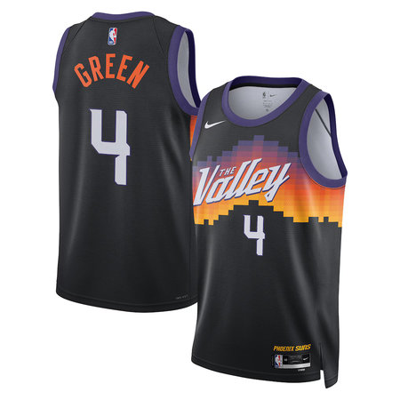 Men's Phoenix Suns #4 Jalen Green Nike Black 2025/26 Swingman City Edition Jersey