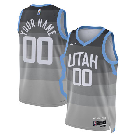 Men's Utah Jazz Nike Gray 2025/26 City Edition Swingman Custom Jersey