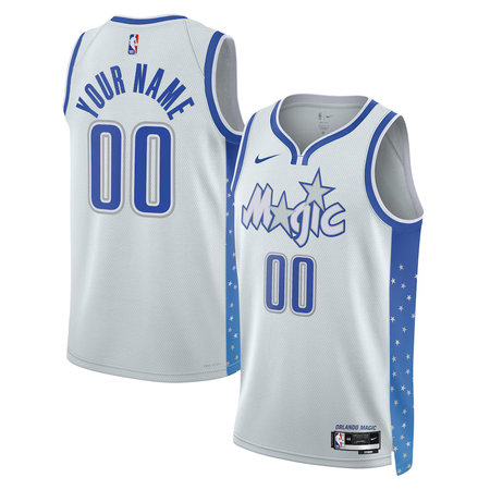 Men's Orlando Magic Nike Silver 2025/26 City Edition Swingman Custom Jersey