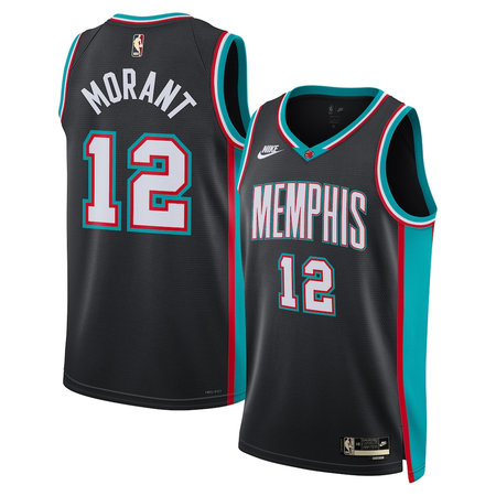Women's Memphis Grizzlies #12 Ja Morant Nike Black Swingman Classic Edition Jersey