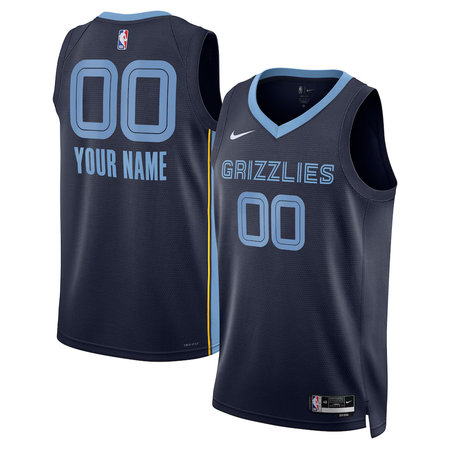 Men's Memphis Grizzlies Nike Navy Swingman Icon Edition Custom Jersey