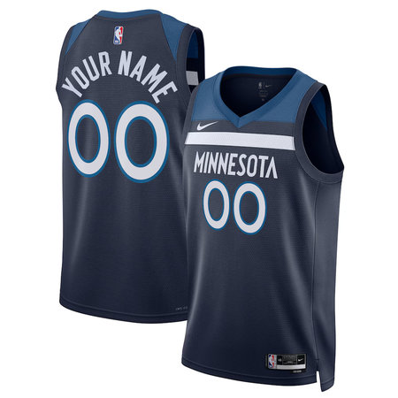 Men's Minnesota Timberwolves Nike Navy Swingman Icon Edition Custom Jersey