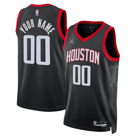 Men's Houston Rockets NIke Black 2022/23 Swingman Statement Edition Custom Jersey