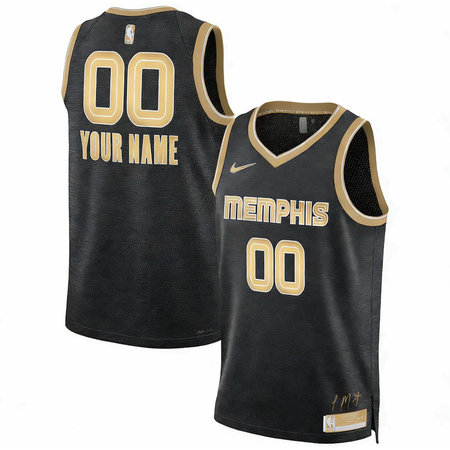 Men's Memphis Grizzlies Nike Black Select Series Swingman Custom Jersey