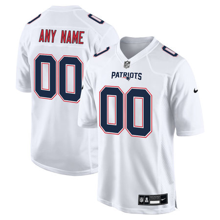 Men's New England Patriots Tundra White Fashion Game Custom Jersey