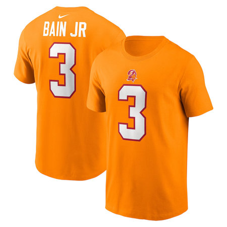Men's Tampa Bay Buccaneers #3 Rueben Bain Jr. Nike Orange 2026 NFL Draft Name & Number T-Shirt