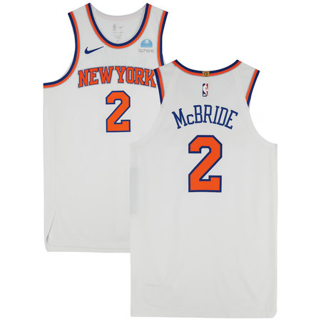 Men's New York Knicks #2 Miles McBride White Stitched Basketball Jersey