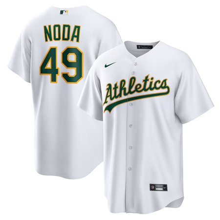 Men's Oakland Athletics #49 Ryan Noda Nike White Home Replica Jersey