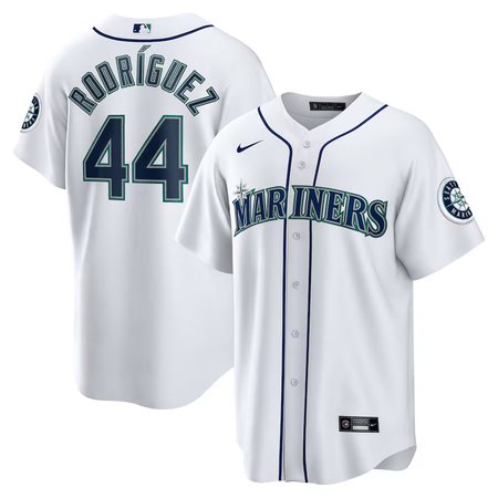 Men's Seattle Mariners #44 Julio Rodriguez Nike White Home Replica Jersey