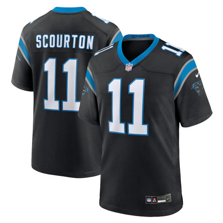 Men's Carolina Panthers #11 Nic Scourton Nike Black Team Game Jersey