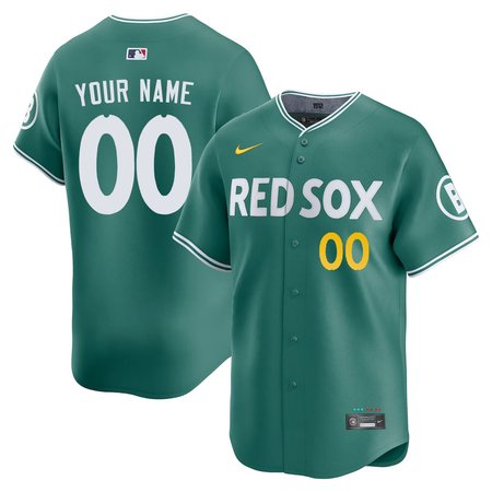 Men's Boston Red Sox Custom Nike Green 2025 City Connect Elite Player Jersey