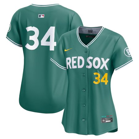 Women's Boston Red Sox #34 David Ortiz Nike Green 2025 City Connect Limited Retired Player Jersey