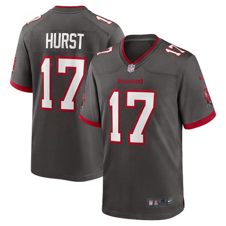 Men's Tampa Bay Buccaneers #17 John Hurst Nike Pewter Alternate Game Jersey