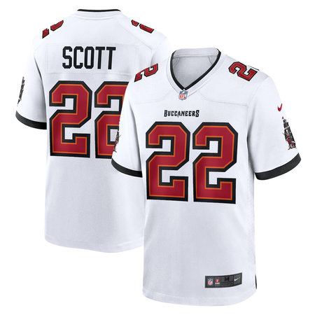 Men's Tampa Bay Buccaneers #22 Keionte Scott Nike White Game Jersey