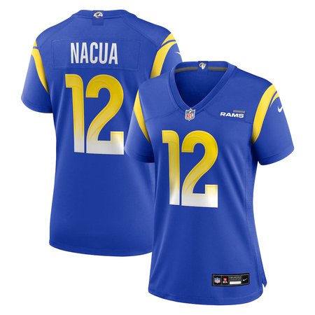 Women's Los Angeles Rams #12 Puka Nacua Royal Vapor F.U.S.E. Limited Player Jersey