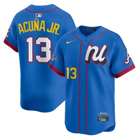 Men's National League #13 Ronald Acuna Jr. Nike Blue 2025 All-Star Edition Limited Player Jersey