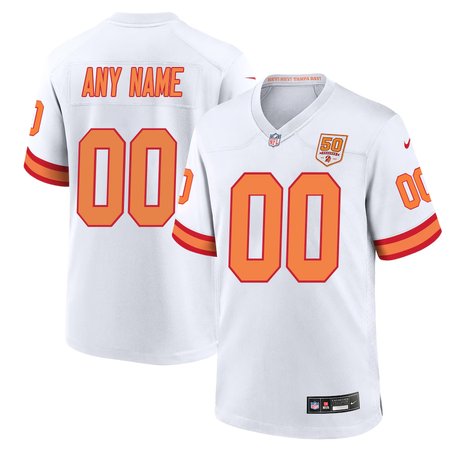 Men's '76 Tampa Bay Buccaneers Custom White Nike White 50th Season Game Jersey