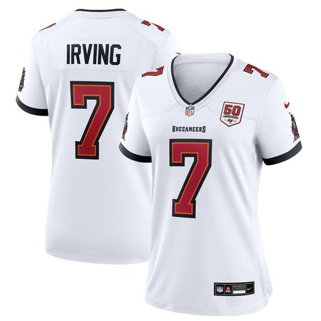 Women's Tampa Bay Buccaneers #7 Bucky Irving Nike White 50th Season White Game Jersey