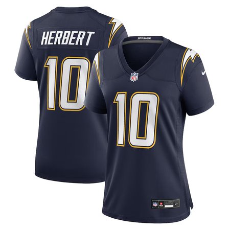 Women's Los Angeles Chargers #10 Justin Herbert Navy Alternate Super Chargers Game Jersey