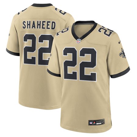 Men's New Orleans Saints #22 Rashid Shaheed Nike Gold Gameday Golds Alternate Game Player Jersey