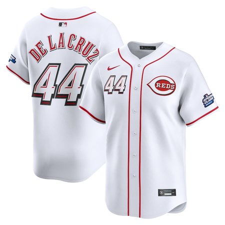 Youth Cincinnati Reds #44 Elly De La Cruz Nike White 2025 MLB Speedway Classic Home Limited Player Jersey