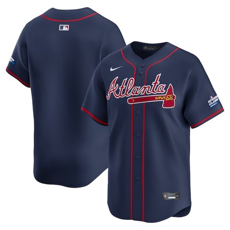 Youth Atlanta Braves Nike Navy 2025 MLB Speedway Classic Alternate Limited Jersey