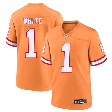 Men's '76 Tampa Bay Buccaneers #1 Rachaad White Nike Orange Player Game Jersey