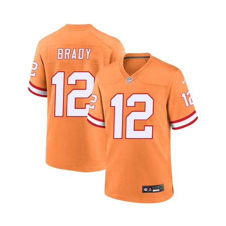 Men's '76 Tampa Bay Buccaneers #12 Tom Brady Nike Orange Player Game Jersey