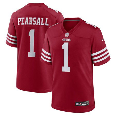 Men's San Francisco 49ers #1 Ricky Pearsall Nike Scarlet Team Game Jersey