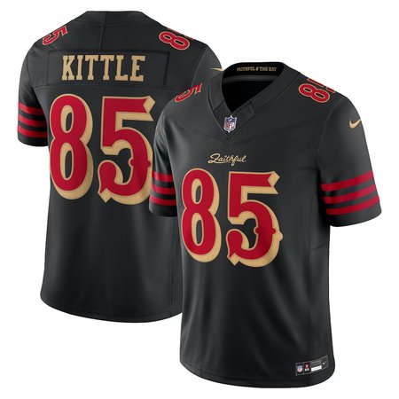 Men's San Francisco 49ers #85 George Kittle Black Rivalries Collection F.U.S.E. Vapor Limited Stitched Jersey