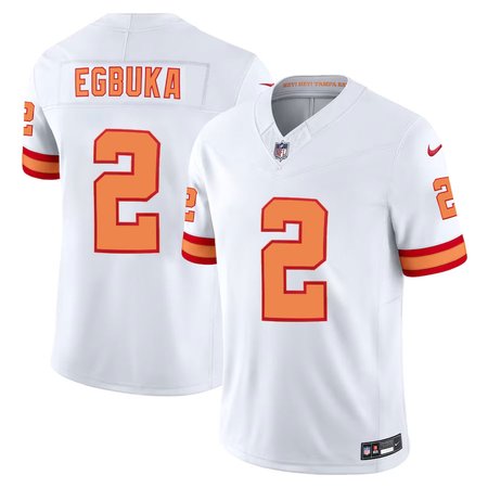 Men's '76 Tampa Bay Buccaneers #2 Emeka Egbuka Nike White Player F.U.S.E. Vapor Limited Stitched Jersey
