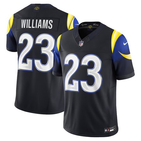 Youth Los Angeles Rams #23 Kyren Williams Black Rivalries Collection F.U.S.E. Vapor Limited Stitched Jersey