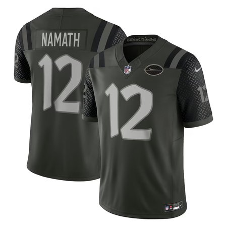 Youth's New York Jets #12 Joe Namath Black Rivalries Collection F.U.S.E. Vapor Limited Stitched Jersey