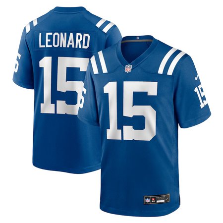 Men's Indianapolis Colts #15 Riley Leonard Royal Team Game Jersey