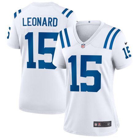 Women's Indianapolis Colts #15 Riley Leonard White Team Game Jersey