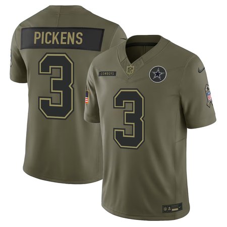 Youth's Dallas Cowboys #3 George Pickens Nike Olive 2025 Salute to Service Retired Limited Jersey