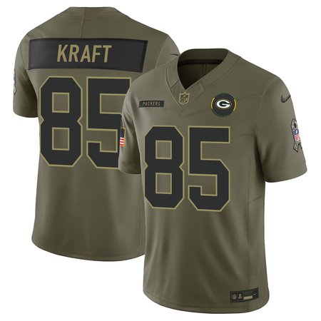 Men's Green Bay Packers #85 Tucker Kraft Nike Olive 2025 Salute to Service Retired Limited Jersey