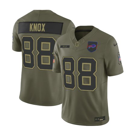 Men's Buffalo Bills #88 Dawson Knox Nike Olive 2025 Salute to Service Retired Limited Jersey