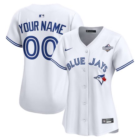 Women's Toronto Blue Jays #47 Addison Barger Nike White 2025 World Series Home Replica Player Jersey