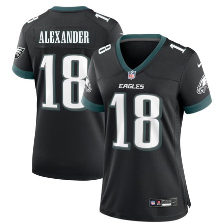 Women's Philadelphia Eagles #18 Jaire Alexander Black Game Jersey