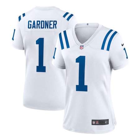 Women's Indianapolis Colts #1 Ahmad Sauce Gardner White Team Game Jersey